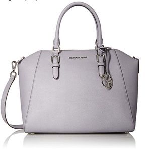 Michael Kors Ciara lilac large leather satchel